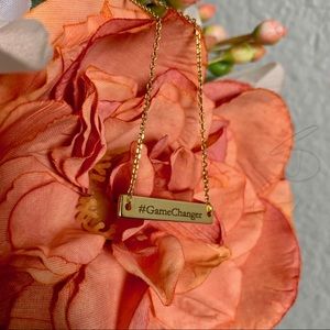 Dainty Gold Horizontal Bar "GameChanger" Necklace